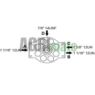 Technical drawing for HYDRAULIC PUMP
40CC-1” 1/16