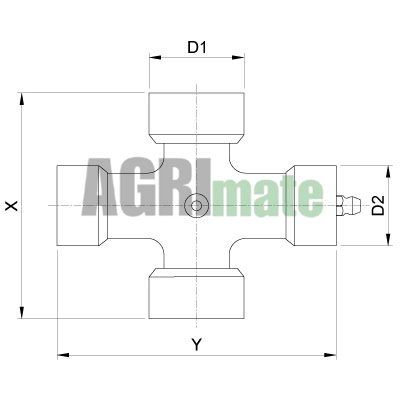 Technical drawing for CROSS KIT P-LINE WIDE-ANGLE INSIDE YOKE
36 x 89/32 x 106 – W2580 – P580