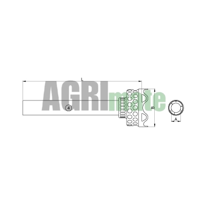 Technical drawing for HALF INTERNAL PROTECTION WIDE ANGLE
SDF25 – Ø73 – L1500