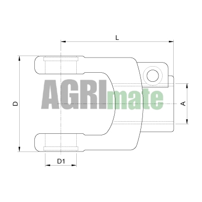 Technical drawing for STANDARD YOKE QUICK RELEASE
1” 3/8-21Z – 24 x 61 – W2200