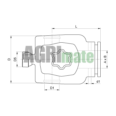 Technical drawing for WIDE-ANGLE YOKE FOR TUBE
(37 x 51) S4 – 32 x 76/27 x 94 – P480