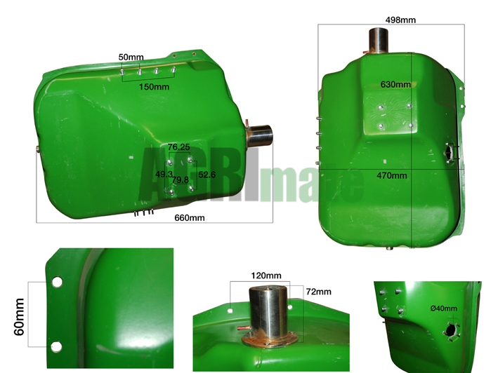 Technical drawing for FUEL TANK
70 L.