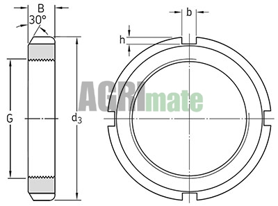 Technical drawing for LOCK NUT
KM 6
