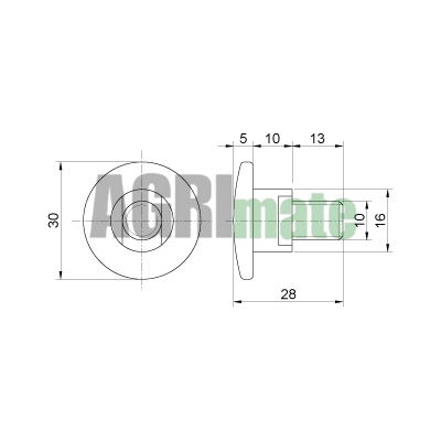 Technical drawing for BLADE BOLT AND NUT
M10