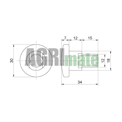 Technical drawing for BLADE BOLT
M12