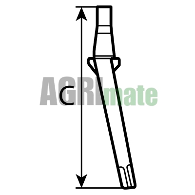 Technical drawing for POWER HARROW TINE
MOLDED – 330 X 8 MM