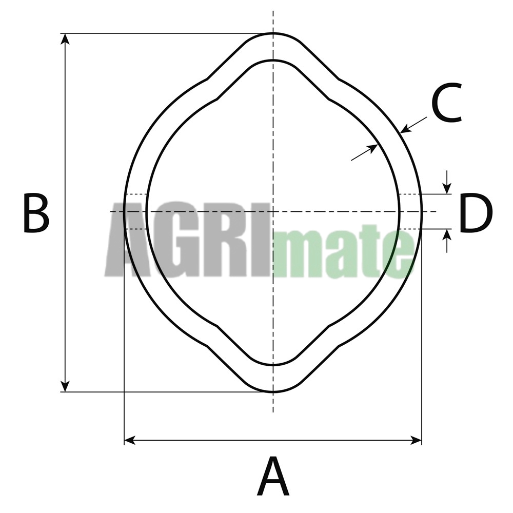 Technical drawing for PROFILE TUBE RILSAN
48×57.5×1400