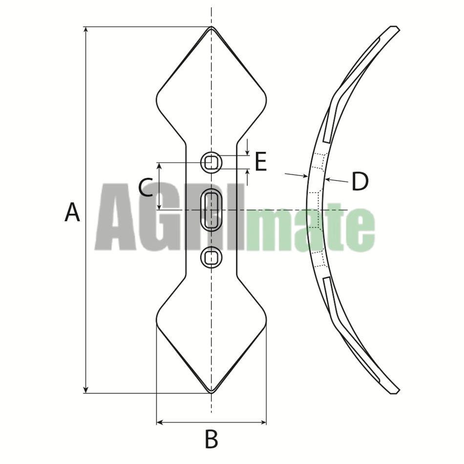 Technical drawing for DOUBLE HEART POINT
450 x 135 x 45/75 mm