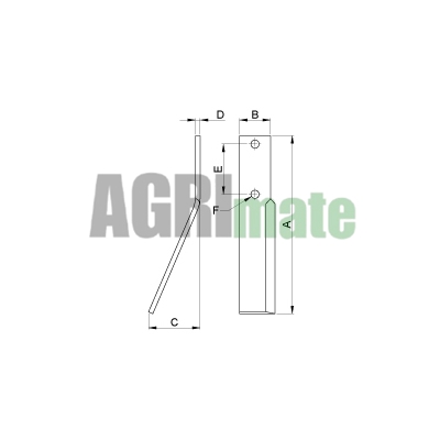 Technical drawing for BLADE CUTTER
235 x 60 x 12 mm – L
