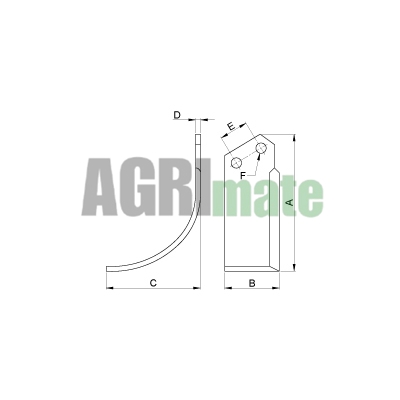 Technical drawing for BLADE CUTTER
195 x 80 x 7 mm – L