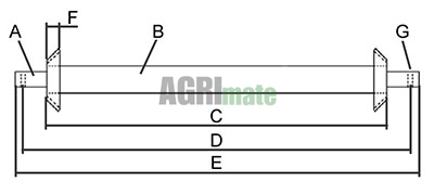 Technical drawing for ROUND DRAW BAR
CAT 2 – Ø 50 MM – L 980 MM – WITH CUP WASHER