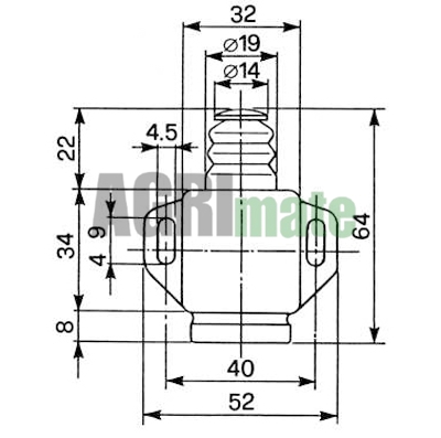 Technical drawing for STOP SWITCH