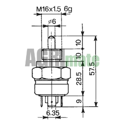 Technical drawing for SAFETY SWITCH