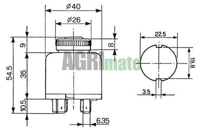 Technical drawing for IGNITION SWITCH