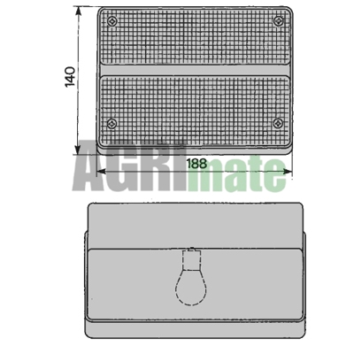 Technical drawing for FRONT LIGHT
188 X 140 MM