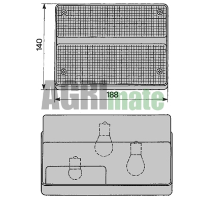 Technical drawing for REAR LIGHT
RIGHT WITH NUMBER PLATE LIGHT