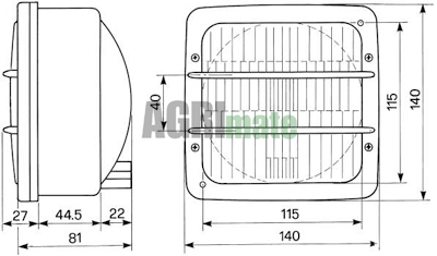 Technical drawing for HEADLIGHT
8° INCLINATION