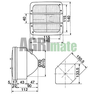 Technical drawing for HEADLIGHT
8° INCLINATION