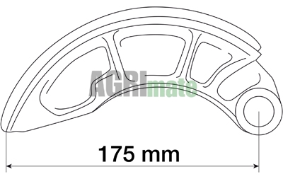Technical drawing for BRAKE SHOE