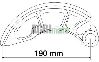 Technical drawing for BRAKE SHOE